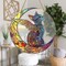 Summer Charming Cat Angel Acrylic Stained Glass Window Hanging Sun Catcher Decor Stained Panel Hangings Wall Art Decor, for Friends and Family (Cat Angel)